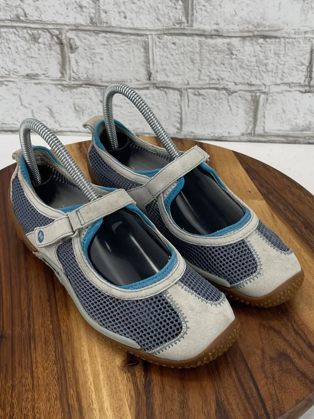 Merrell Circuit MJ Breeze Womens 6.5 Blue Gray Mary Jane Breathable Mesh Shoes